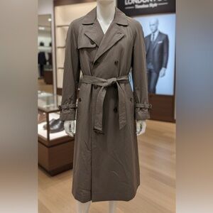 London Fog Men's Trench Coat - Dark Brown size 14 removable lining